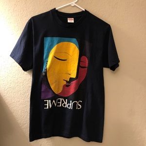 Supreme Abstract Dark Navy Tee